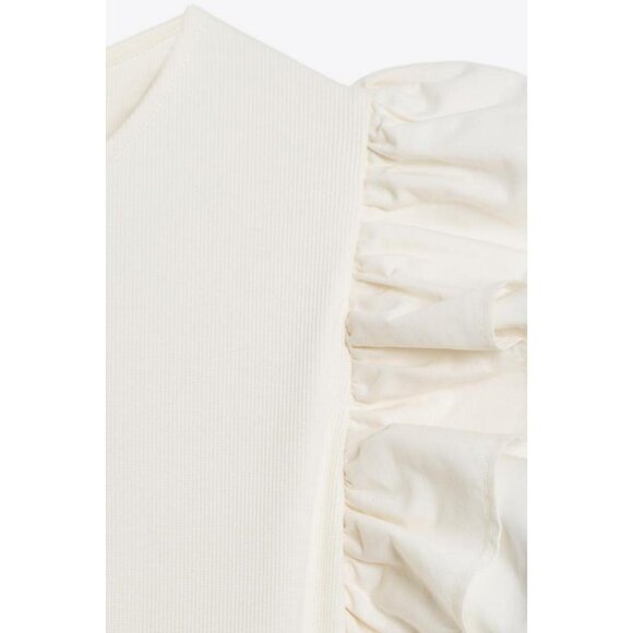 ZARA RUFFLED CONTRAST DRESS - Picture 8 of 8